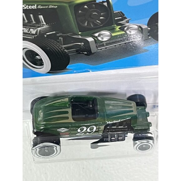 Hot Wheels Max Steel 2024 HW Roadsters 1/5 Green Diecast Car NOC - Picture 7 of 10